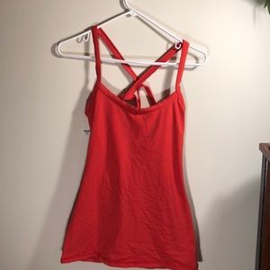 Orange gym/yoga/athletic spandex tank top